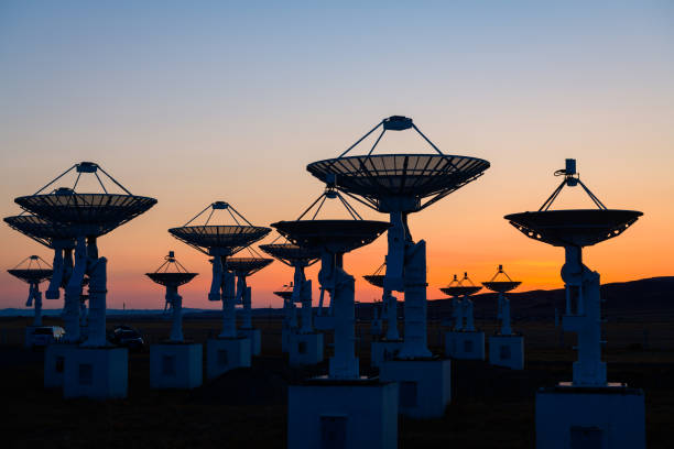 istock Observatory antenna in the sunset 1079724252
