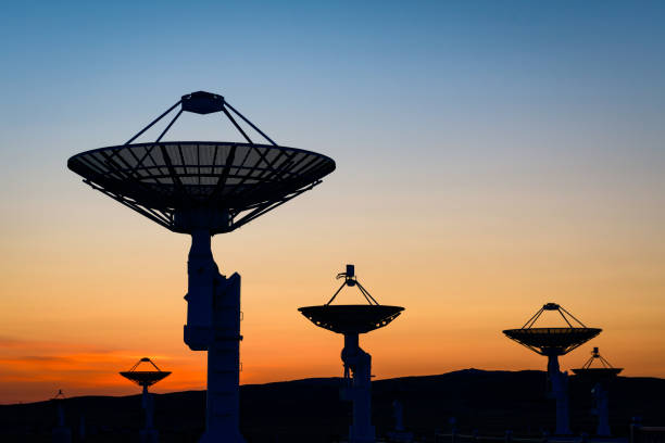 istock Observatory antenna in the sunset 1079724254