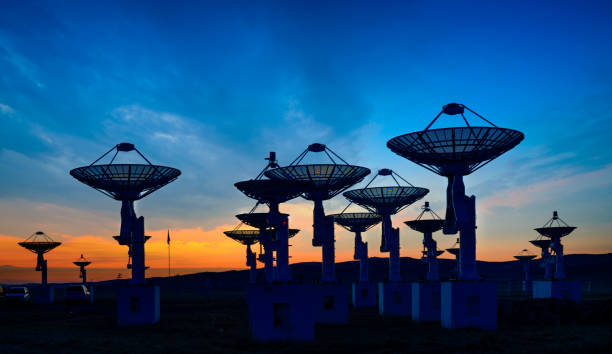 istock Observatory antenna in the sunset 1079724308