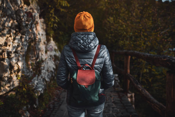 istock Tourist exploring Plitvice Lakes National Park 1079732804