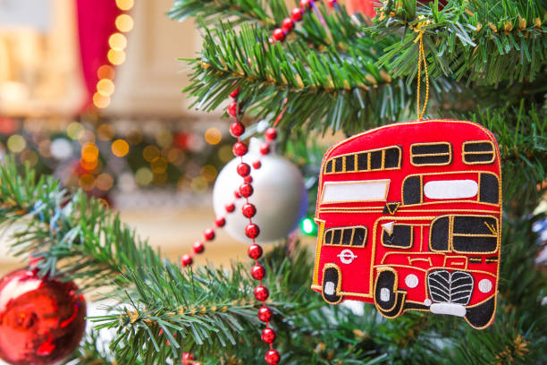 istock Christmas tree decoration with some British symbols 1079732924