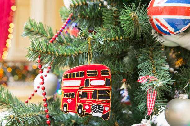 istock Christmas tree decoration with some British symbols 1079732972