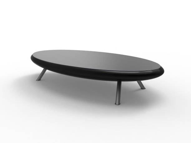 istock 3D Render of a modern coffee table with a white background 1079736532