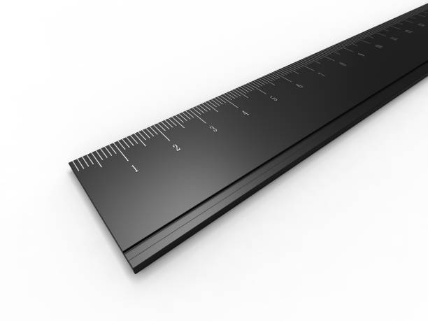 istock Close up 3d render of a black ruler 1079736976
