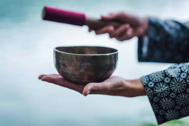 istock Cropped Image Of Hand Holding Rin Gong 1079737632