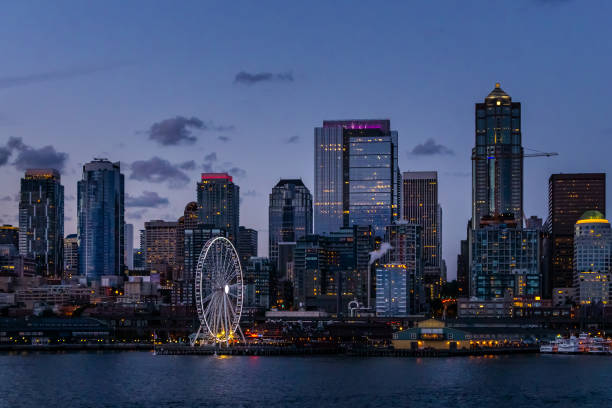 istock Seatlle skyline at night 1079738870