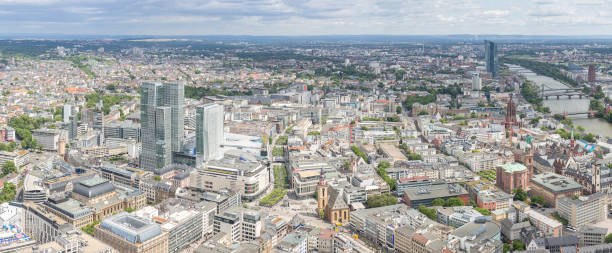 istock Frankfurt Germany aerial view 1079750496