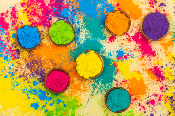istock Colorful Indian powder paints 1079762848