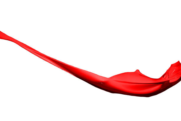 istock Red paint splash isolated on white background. 1079770424