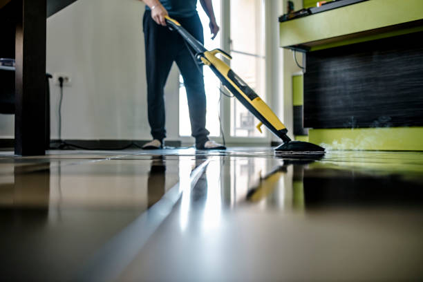 istock Man cleaning the floor 1079773856