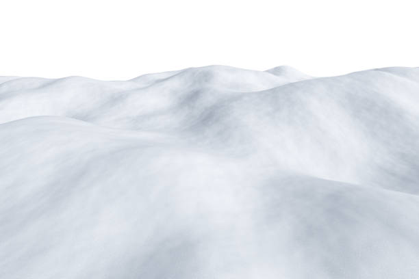 istock White snowy field, isolated on white 1079777422