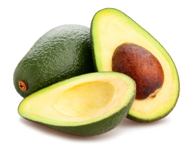 avocado sliced avocado path isolated avocado stock pictures, royalty-free photos & images
