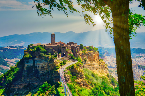 Ancient italian village Civita di Bagnoreggio Lazio landscape view