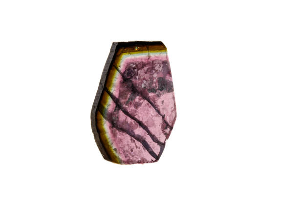 istock Macro mineral tourmaline stone on white background 1079782194