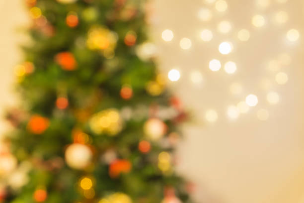 istock Decorated and blurred Christmas tree and lights 1079782212