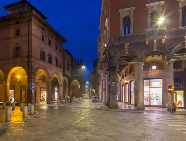 istock Bologna - The square Piazza della Mercanzia at dusk. 1079786364