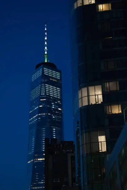 One World Trade Center at blue hour