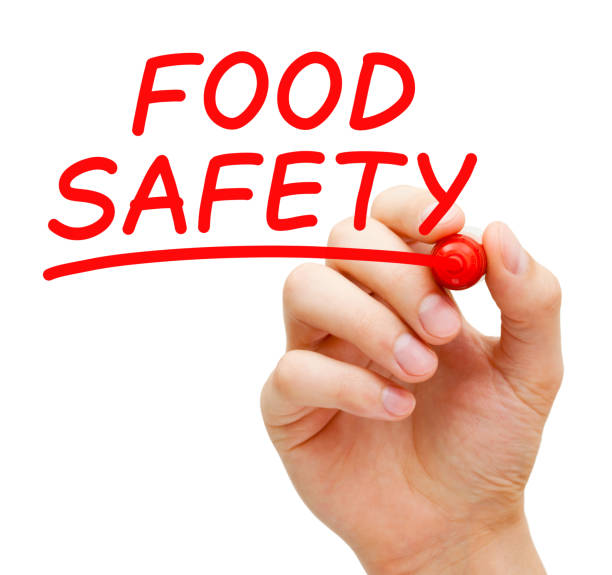 безопасность пищевых продуктов рукописный с красным маркером - enterobacteria стоковые фото и изображения