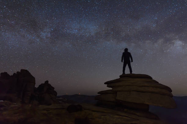 istock A man standing next to the Milky Way galaxy 1079821984