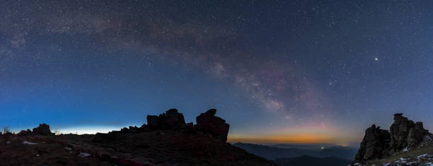 istock The whole Milky way over the moutains 1079822056