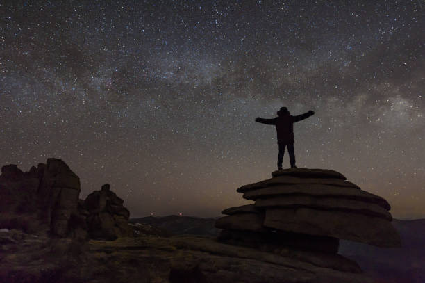 istock A man standing next to the Milky Way galaxy 1079822120