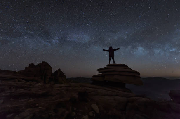 istock A man standing next to the Milky Way galaxy 1079822566