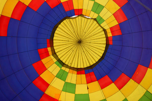 istock Bottom view from the inside at the multicolored balloon dome 1079823050