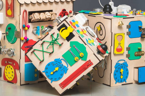istock The game boxes with a little toys 1079833482