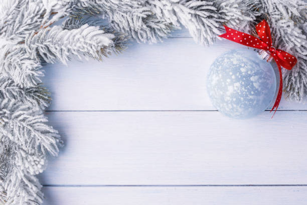 istock New Year concept background with xmas tree branches. 1079836574