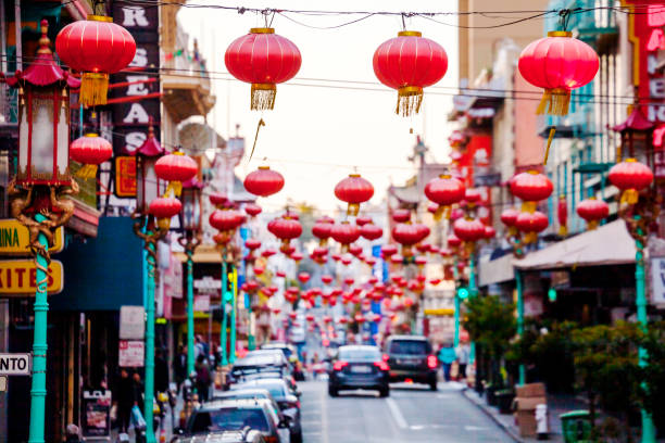 chinatown - san francisco - chinatown foto e immagini stock