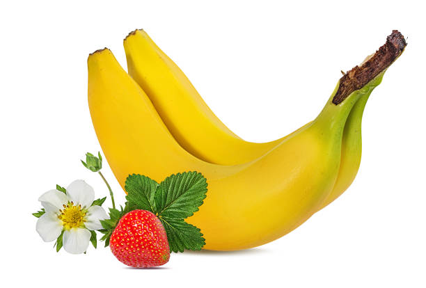 istock Bananas and strawberries isolated 1079853494