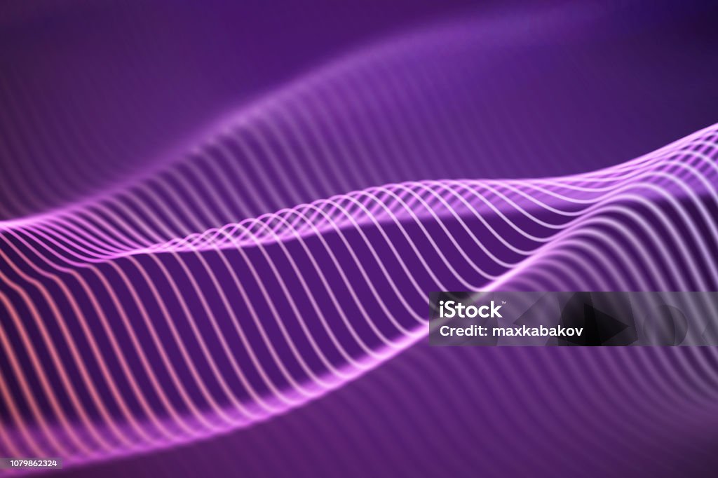 3d Sound Waves Visual Audio Equalizer Big Data Abstract Visualization ...