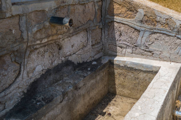 istock a fountain that does not flow due to drought, 1079870346
