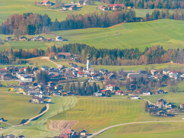 istock Mountain village in autumn 1079889550