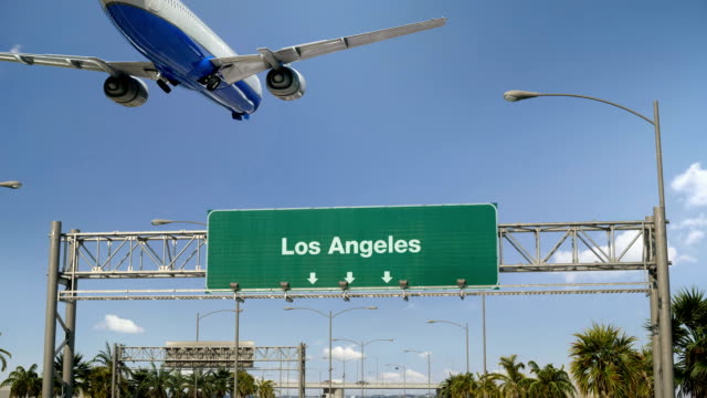 Airplane Landing Los Angeles