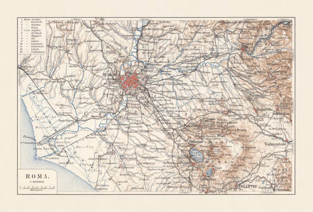 Map Of Ancient Rome Rivers Tiber River Rome Italy Map