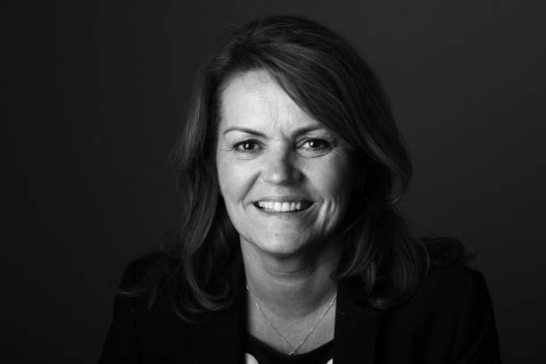 istock Caucasian woman black and white 1079898850