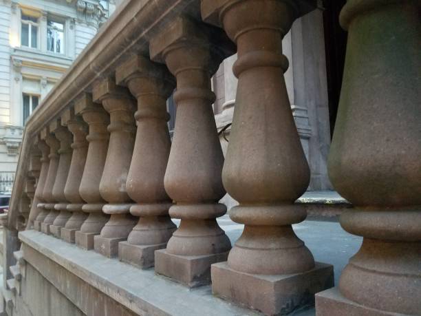 istock Stone balustrade exterior architectural detail 1079902518