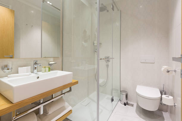 Simple tiled bathroom