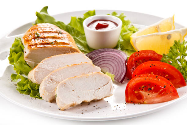 istock Roast chicken fillets and vegetables 1079932484
