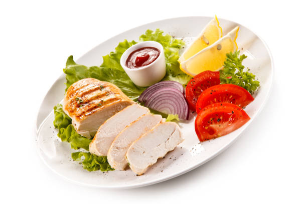 istock Roast chicken fillets and vegetables 1079932528