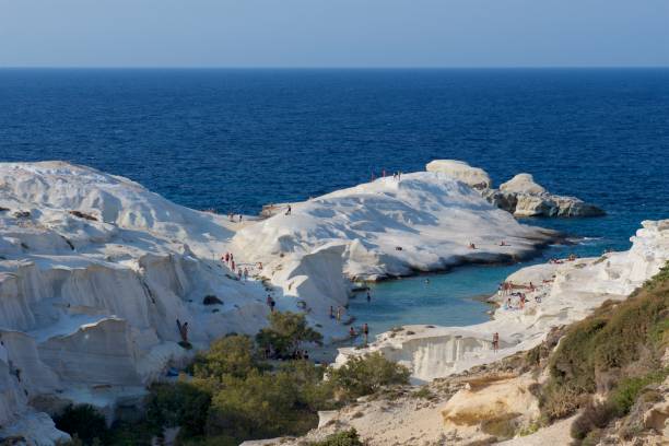 istock Sarakiniko beach in Milos, Greece 1079951208