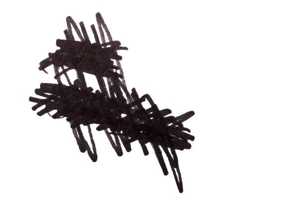 Black abstract cross-out isolated on white background with copy space.