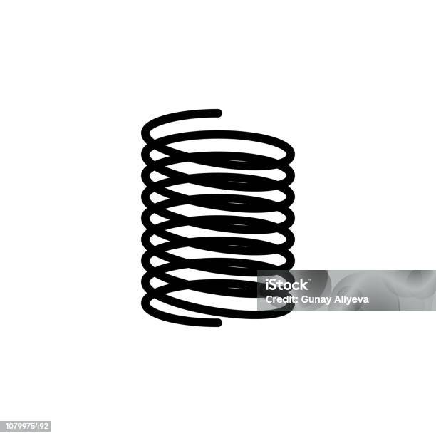 Simple Metal Spring Drawing 2 Metal Spring 20 Outline Stock Illustration - Download Image Now ...