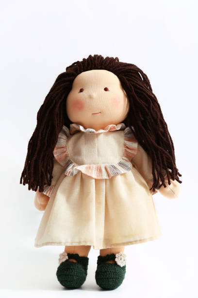 istock Soft knitted toy and on white background. 1079991926
