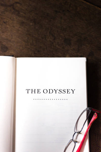 istock Open Book, Title Page: The Odyssey (Homer), Eyeglasses 1079995750