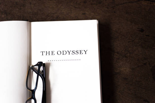 istock Open Book, Title Page: The Odyssey (Homer), Eyeglasses 1079995790
