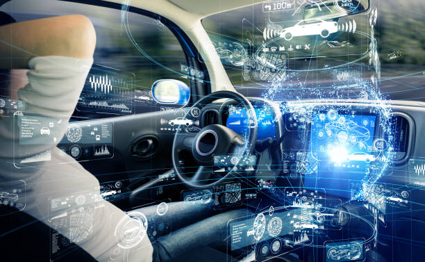 Autonomous car concept. Driverless vehicle. Autonomous car concept. Driverless vehicle. driverless car stock pictures, royalty-free photos & images