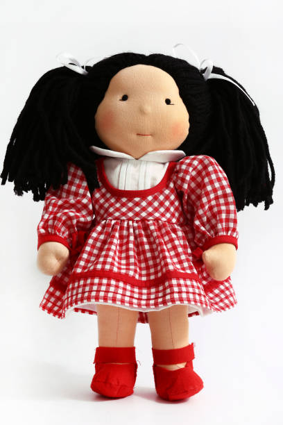 istock Soft knitted toy and on white background. 1079997096