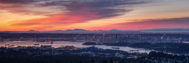 istock sunrise glow over Greater Vancouver, British Columbia, Canada 1079997718